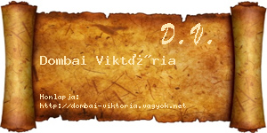 Dombai Viktória névjegykártya