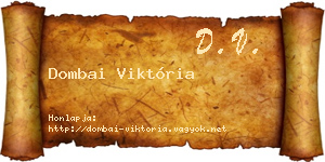 Dombai Viktória névjegykártya
